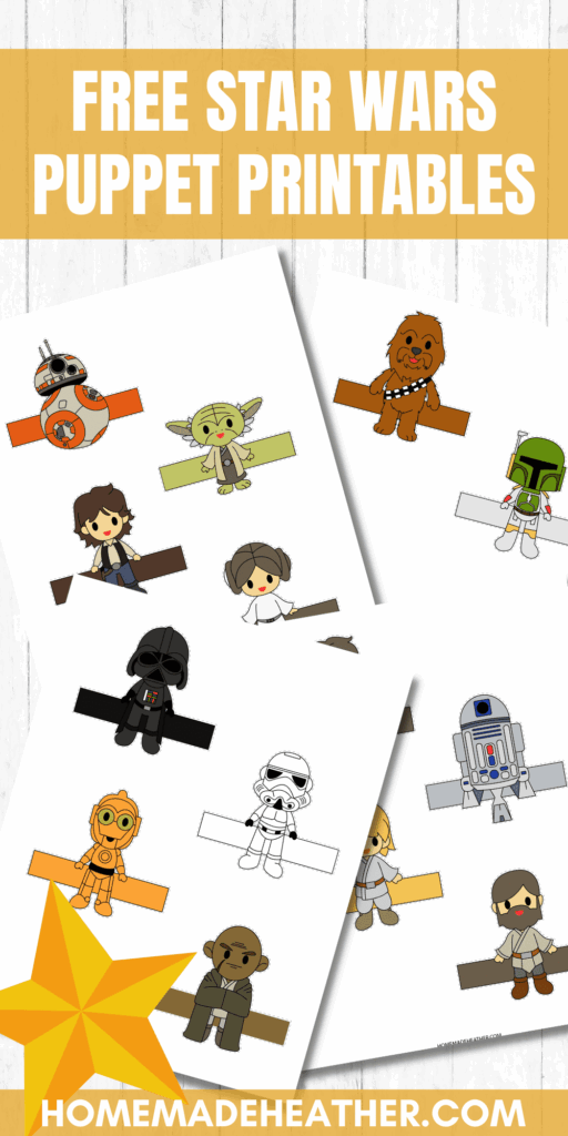 Free Star Wars Puppet Printables Star Wars Crafts Star Wars 