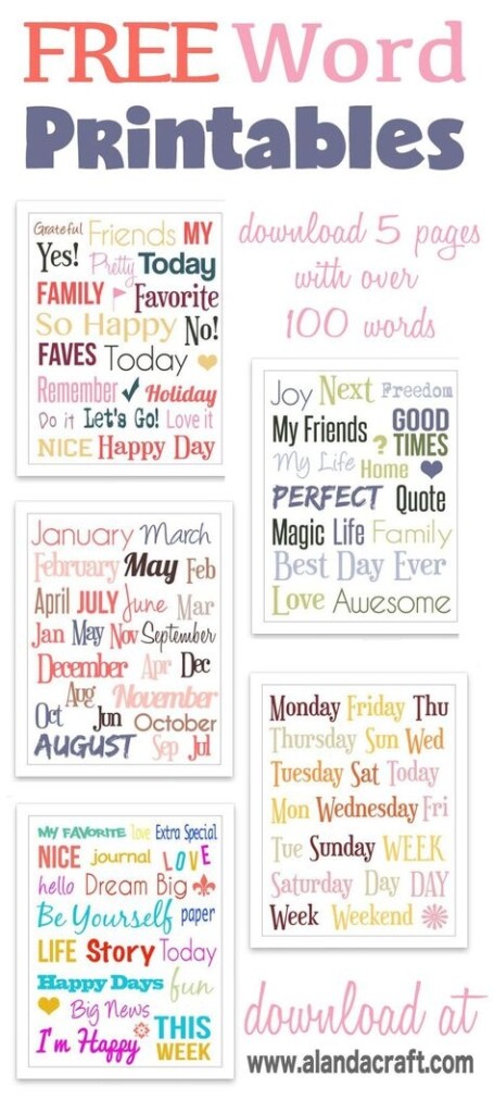 Free Word Printables Download Scrapbook Printables Free Free 
