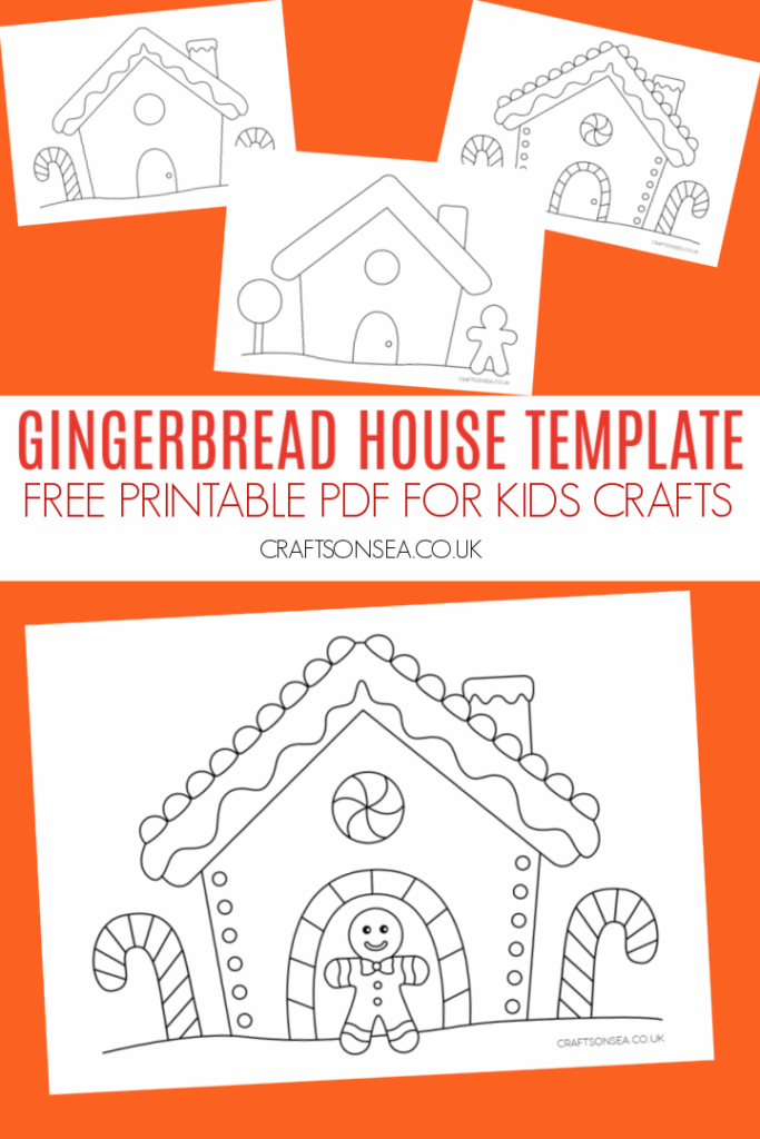 Gingerbread House Craft Template FREE Printable PDF Crafts On Sea
