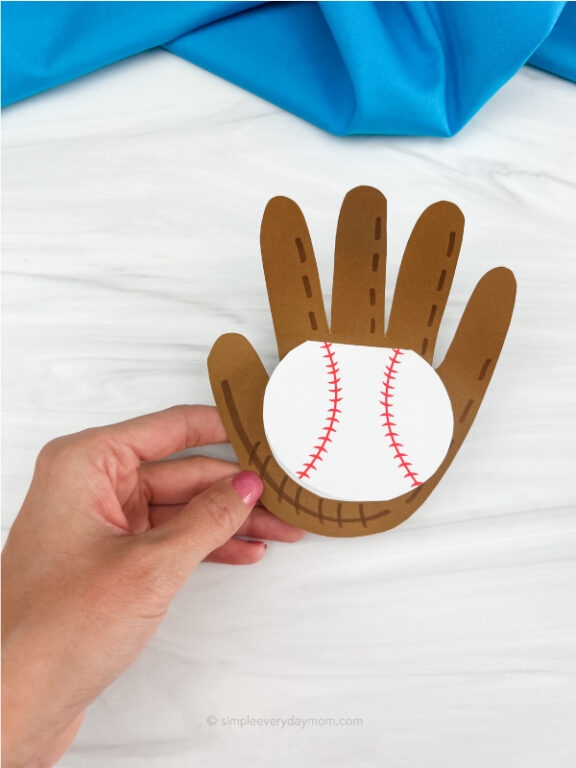 Handprint Baseball Card Craft Free Template