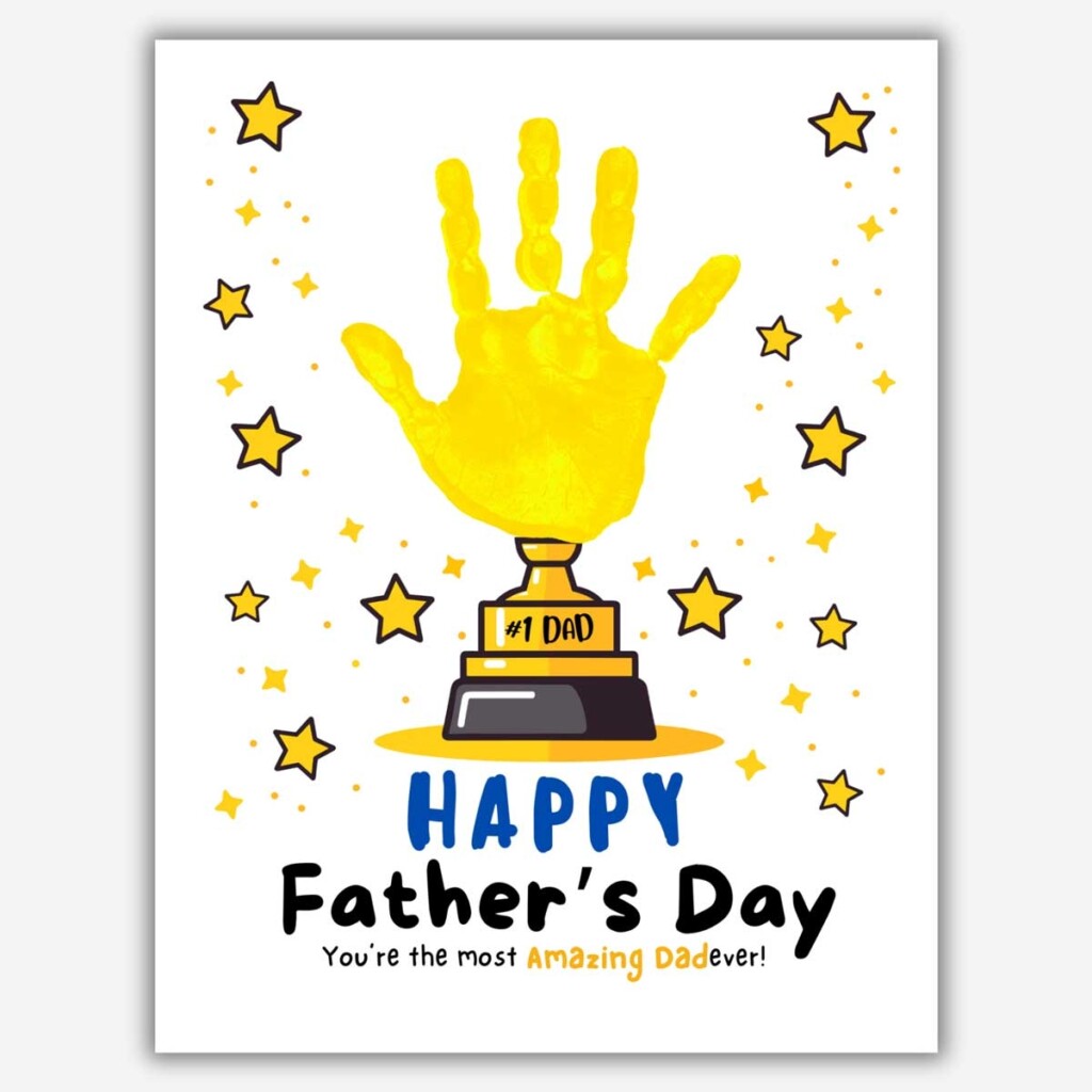 Happy Father 39 s Day Handprint Art Free Printable MindyMakes