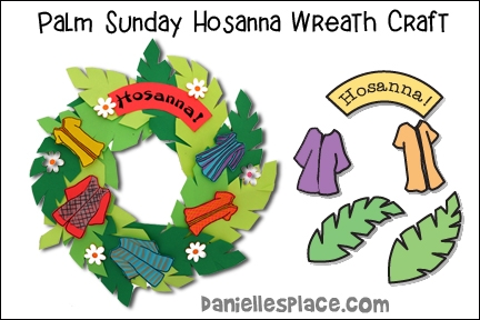 Hosanna Wreath Palm Sunday Craft Printable Craft Patterns