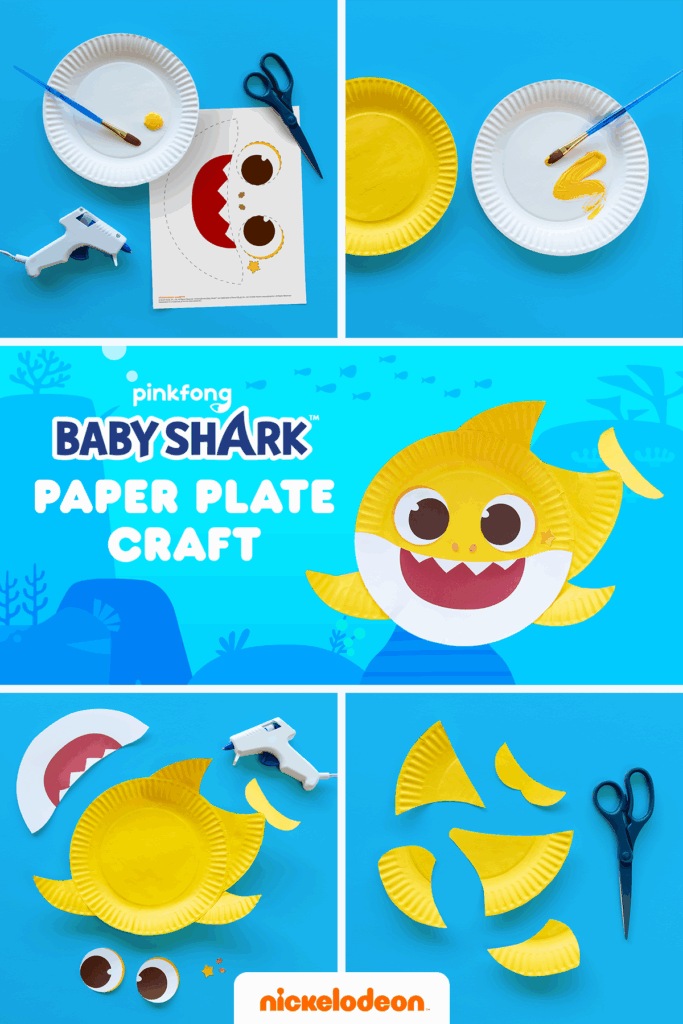 It s A Baby Shark Plate Craft Doo De Doo De Doo Shark Theme Birthday 