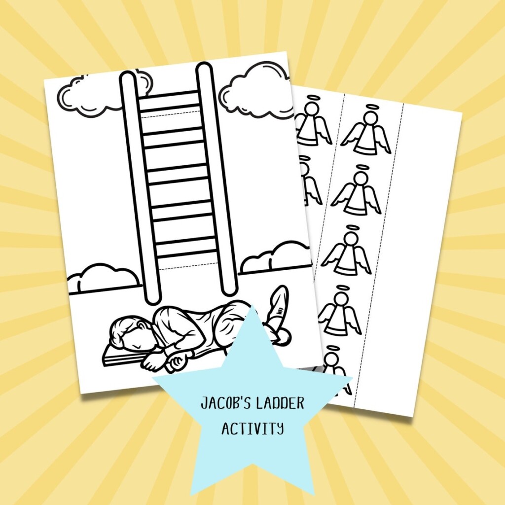Jacob 39 s Ladder Activity Sunday School Craft Bible Lesson For Kids 