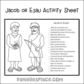 Jacob And Esau Bible Crafts For Kids