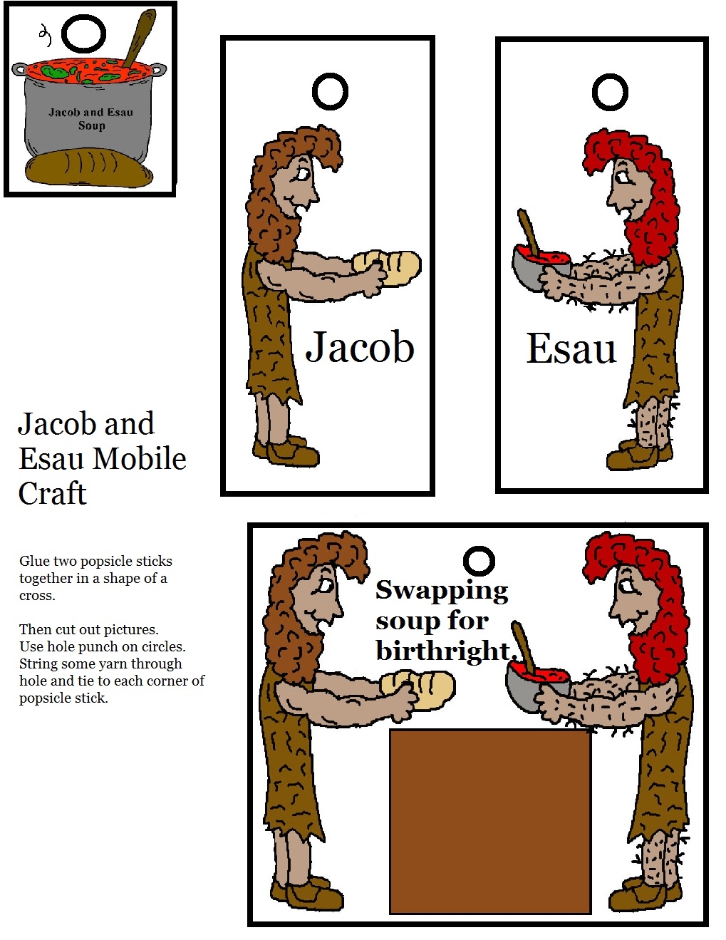 Jacob And Esau Mobile Craft
