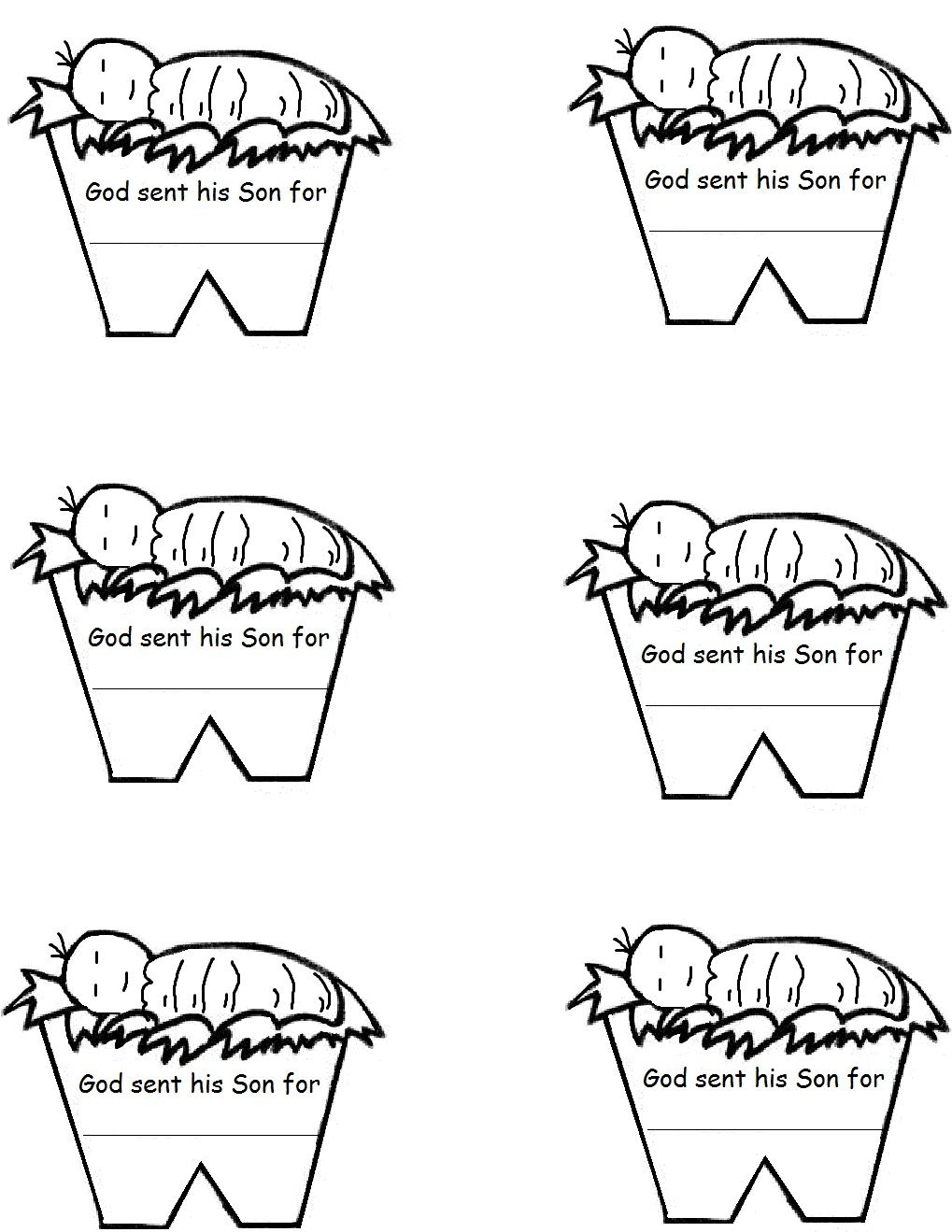 Jesus In A Manger Printable Template Free Templates Printable