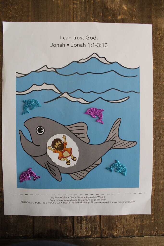 Jonah And The Whale Craft Printable Printable Calendars AT A GLANCE