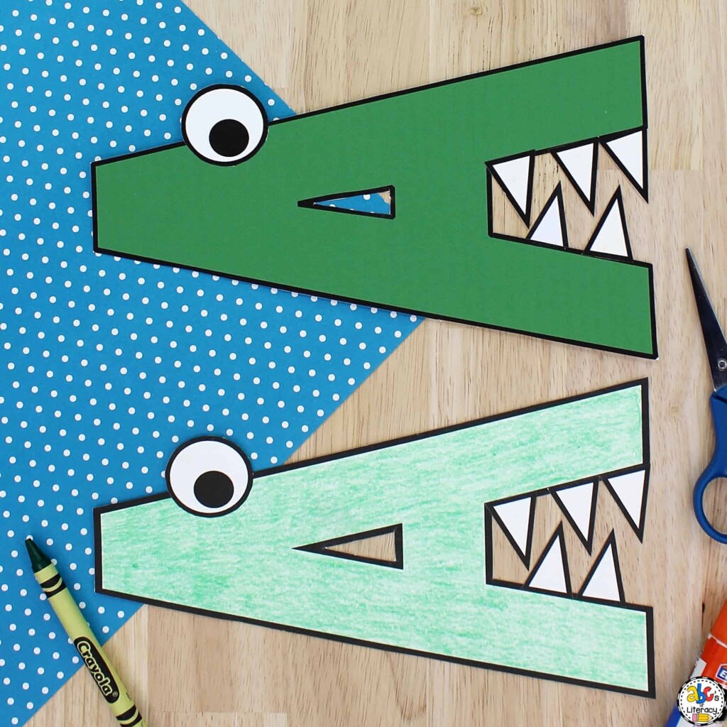 Letter A Alligator Craft Capital Letter Recognition Activity