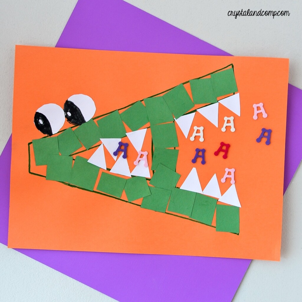 Letter A Alligator Craft Printable Template
