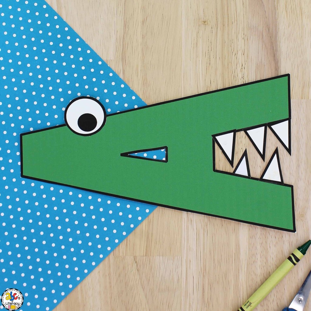 Letter A Alligator Craft Template
