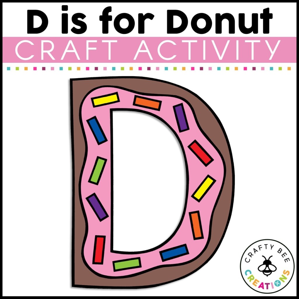 Letter D Craft Donut Craft Alphabet Crafts Uppercase Letter 