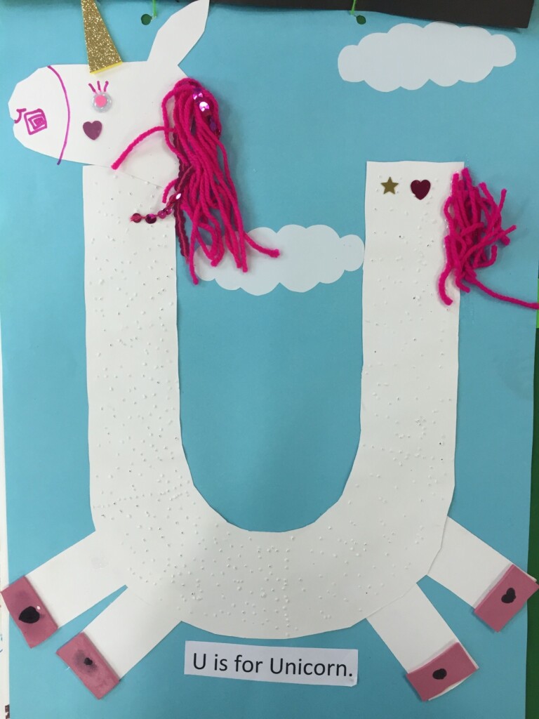 Letter U Unicorn Craft Template Printable And Enjoyable Learning