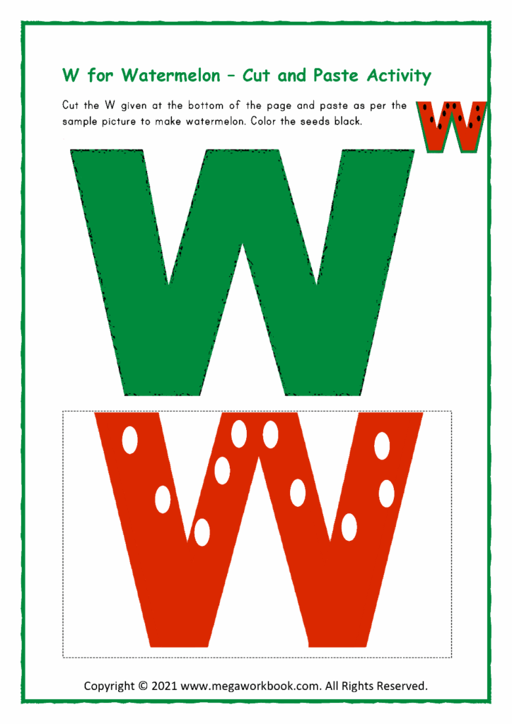 Letter W Activities For Preschool Letter W Worksheets Letter W 
