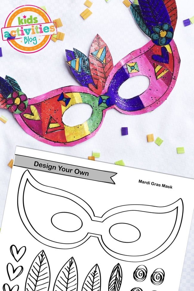Make Festive Mardi Gras Masks With Printable Template Kids Activities 