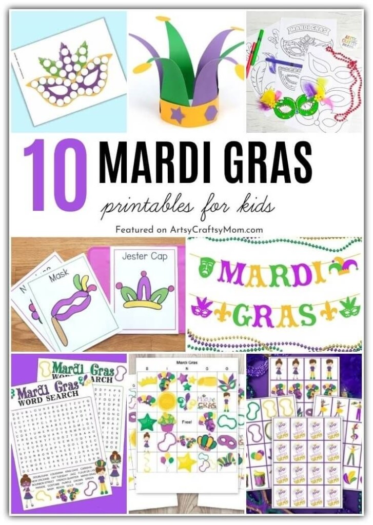 Mardi Gras Printables For Kids Activities Decorations Dress up