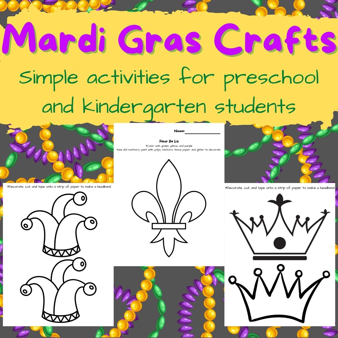 Mardi Gras Printables For Kids Preschool Activities Crafts For