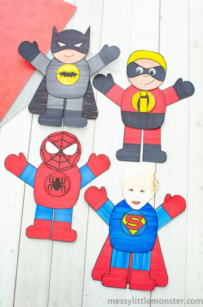 Mix And Match Superhero Craft Printable Superhero Template 