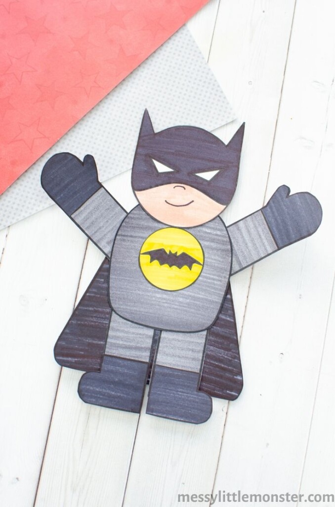 Mix And Match Superhero Craft Printable Superhero Template 