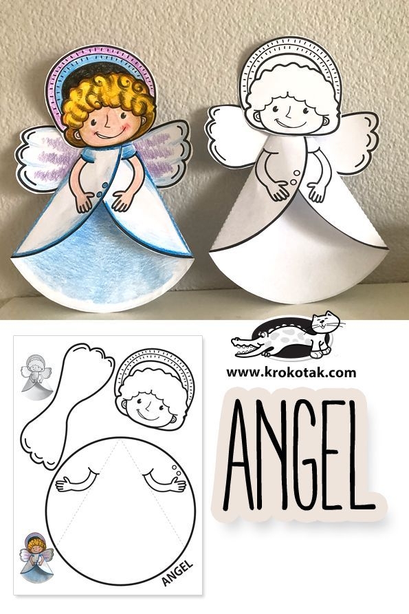 Paper Angel free Printable Template Christmas Angel Crafts Angel 