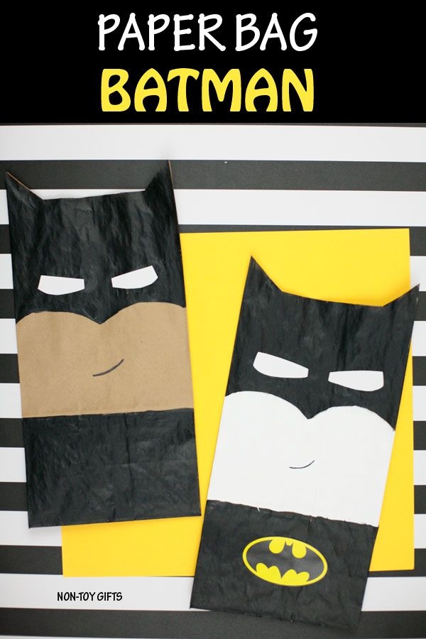 Paper Bag Batman Craft For Kids Batman Crafts Superhero Crafts Hero 
