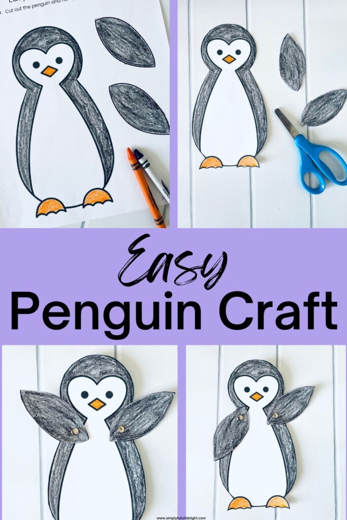Paper Penguin Craft With Flippers That Move Free Printable 