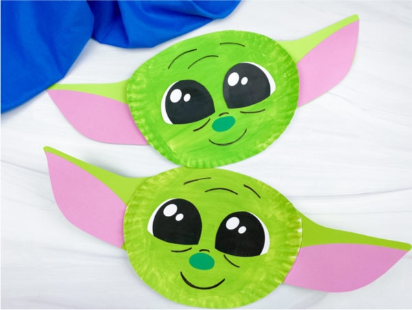 Paper Plate Baby Yoda Craft For Kids Free Template 