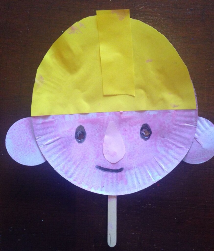 Paper Plate Bob The Builder Mask Kids Building Craft Preschool 