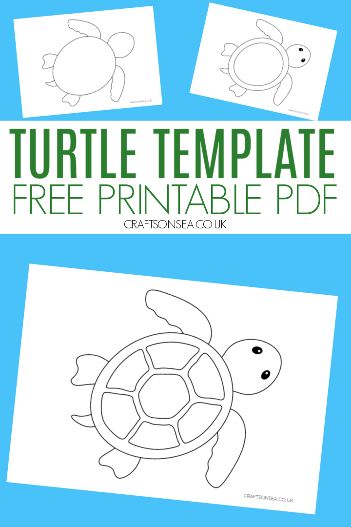 Paper Plate Turtle Craft For Kids Free Printable Template Six Images