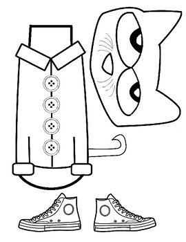 Pete The Cat Printable Puppet Craft Easy Prep TPT