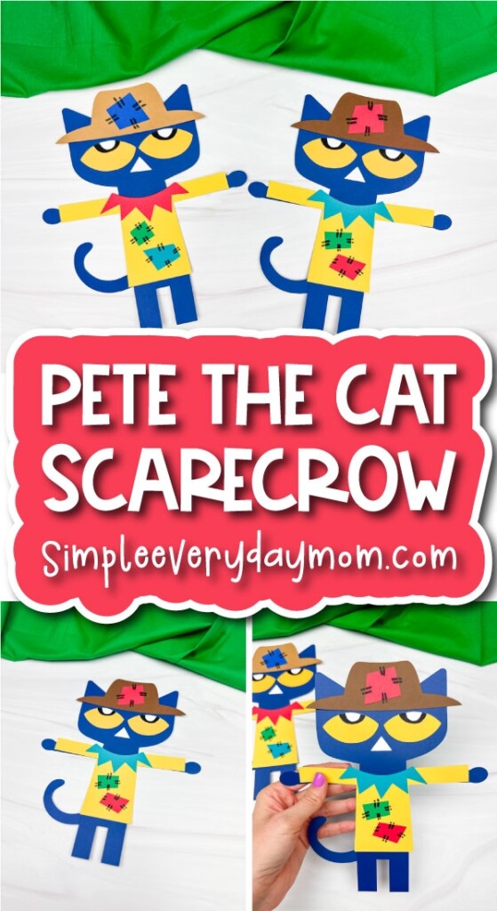 Pete The Cat Scarecrow Craft For Kids Free Template 