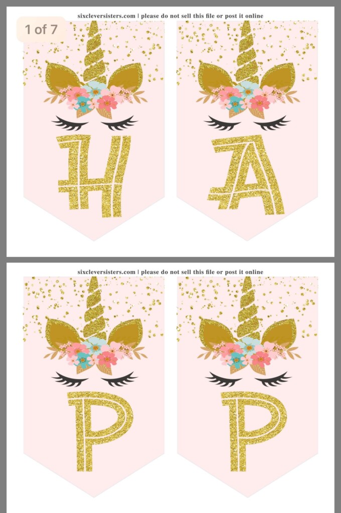 Pin By Phyllis Jordan On Unicorn Party Printable Unicorn Birthday 