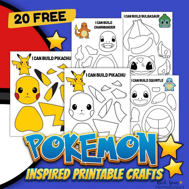 Pokemon Printable Crafts Pack Pokemon Craft Printable Crafts Pokemon