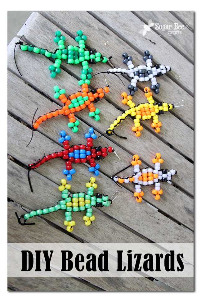 Pony Bead Lizard Tutorial How To Make Animals Out Of Pony Beads