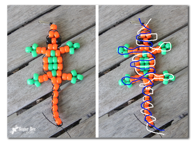 Pony Bead Lizard Tutorial Sugar Bee Crafts
