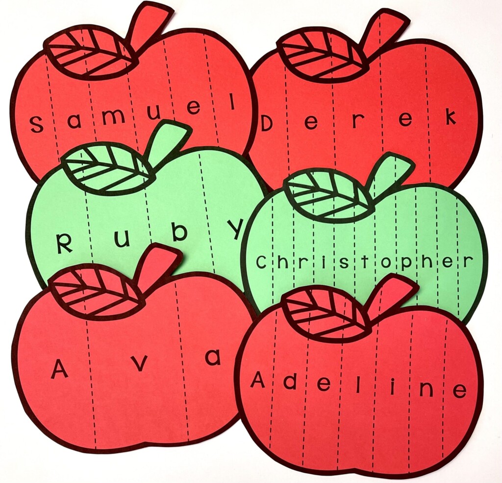 Preschool Apple Name Craft Ms Stephanie 39 s Preschool