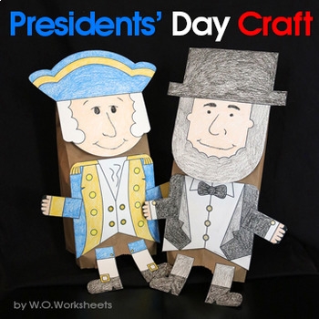 Presidents 39 Day Craft George Washington Abraham Lincoln Crafts