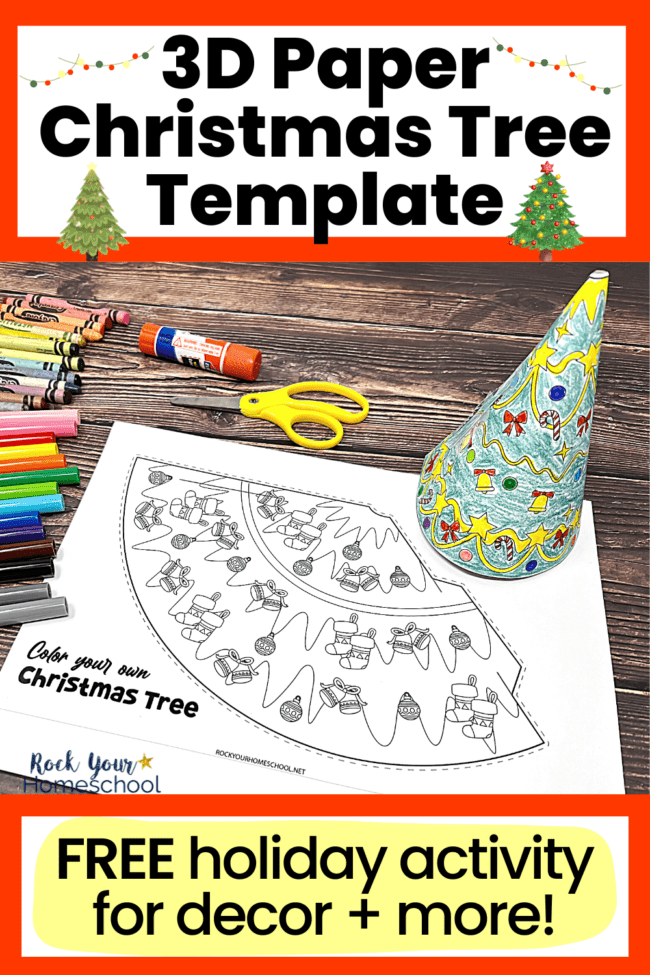 Printable 3D Christmas Tree Template For DIY Holiday Fun 2 Free 