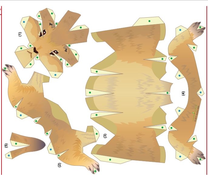 Printable 3d Paper Animals Templates