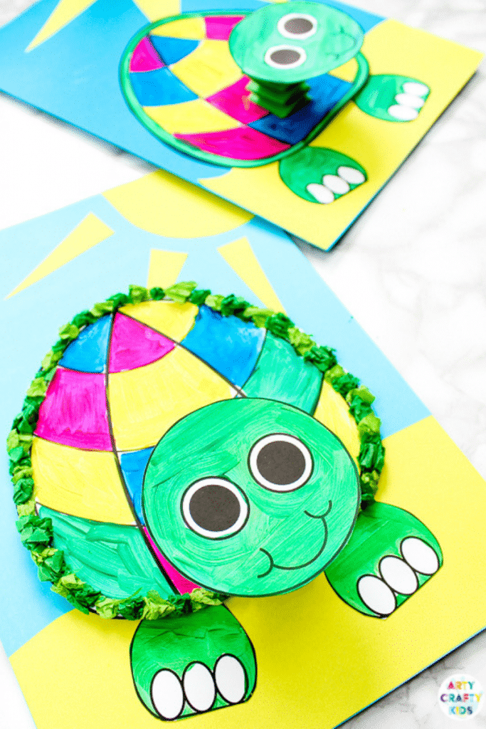 Printable 3D Turtle Paper Craft For Kids Arty Crafty Kids