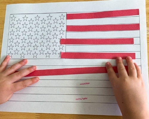 Printable American Flag Craft