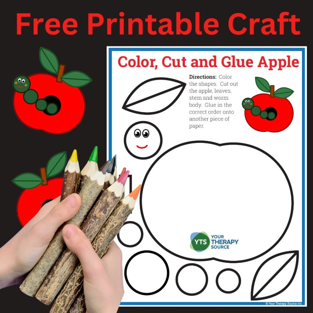 Printable Apple Craft A Fun Activity For Kids Your Therapy Source