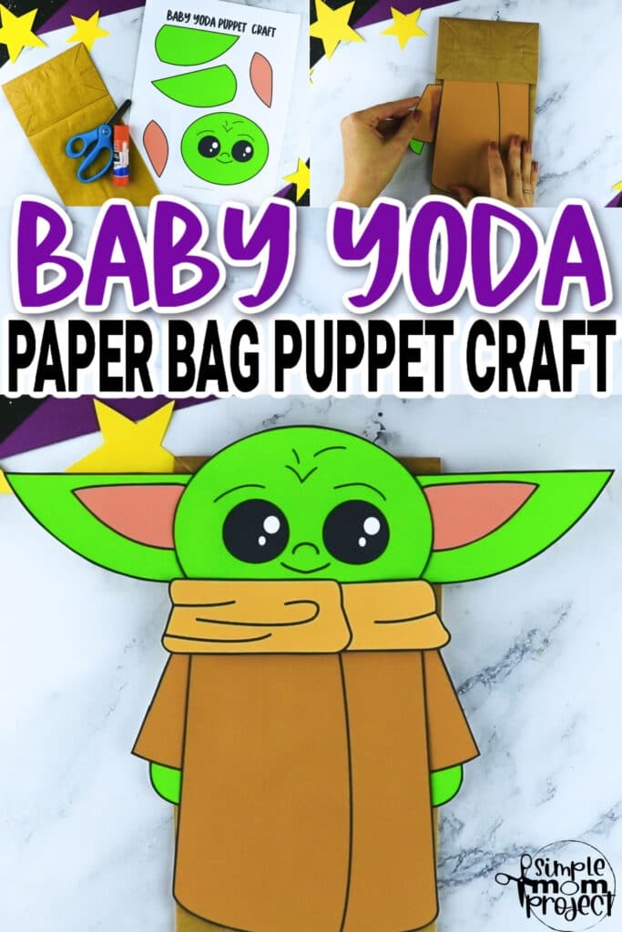 Printable Baby Yoda Paper Bag Puppet Template Simple Mom Project