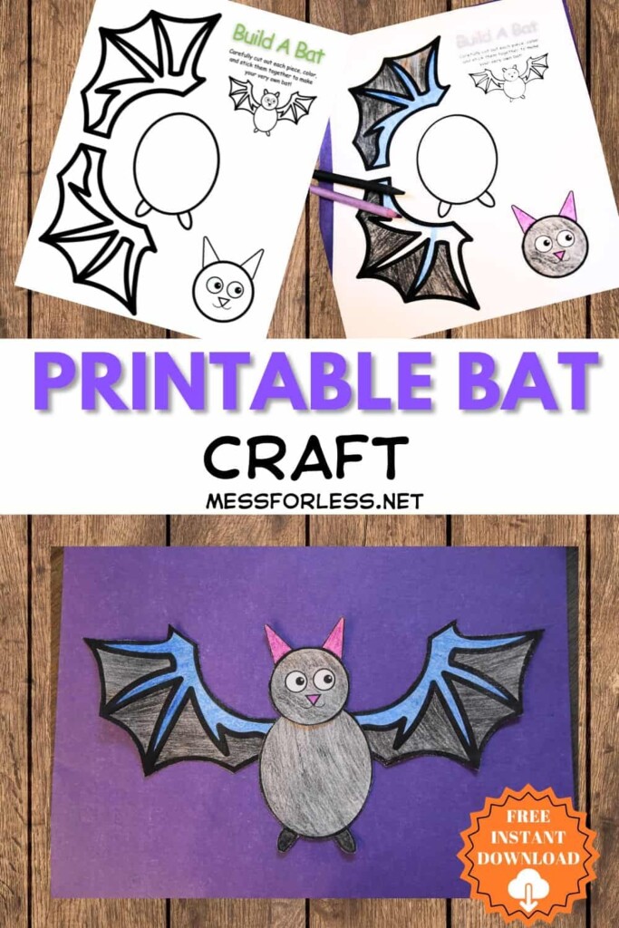Printable Bat Craft Mess For Less