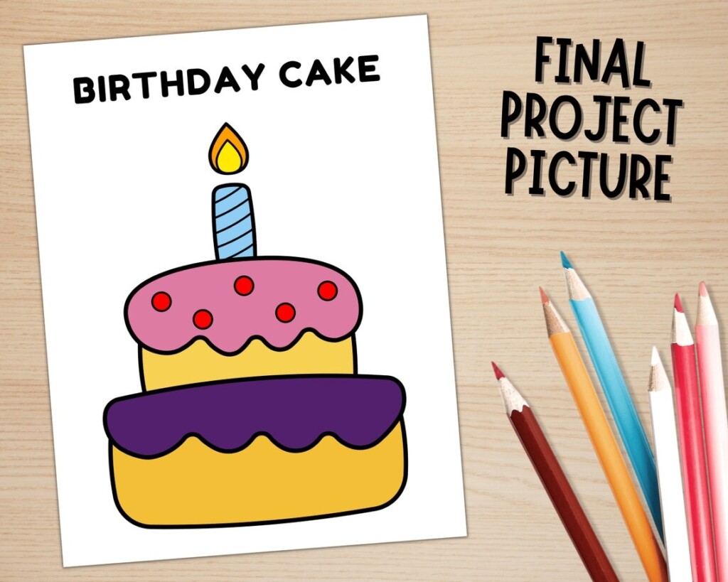 Printable Birthday Cake Craft Template For Kids Birthday Activities 