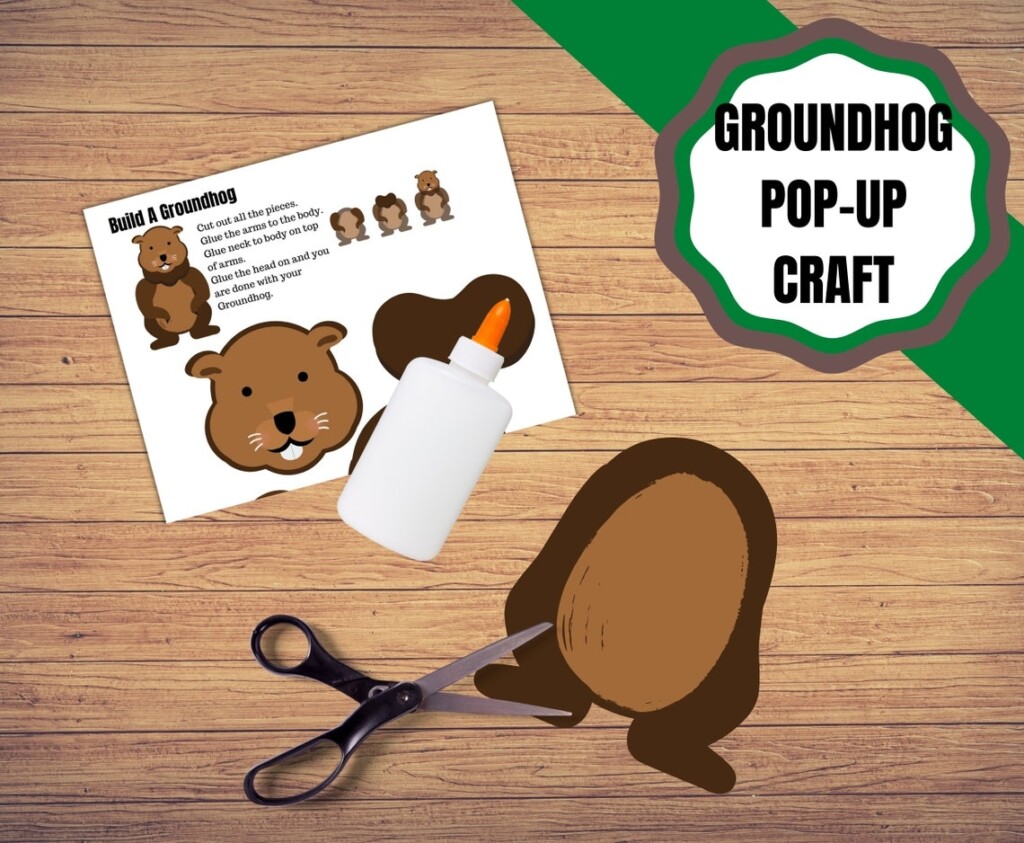 Printable Build A Groundhog Craft Groundhogs Day Kids Craft Kids 