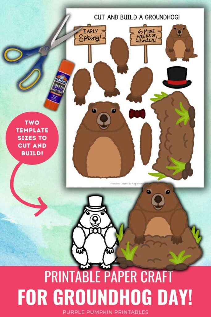 Printable Build A Groundhog Template Fun Groundhog Day Craft 