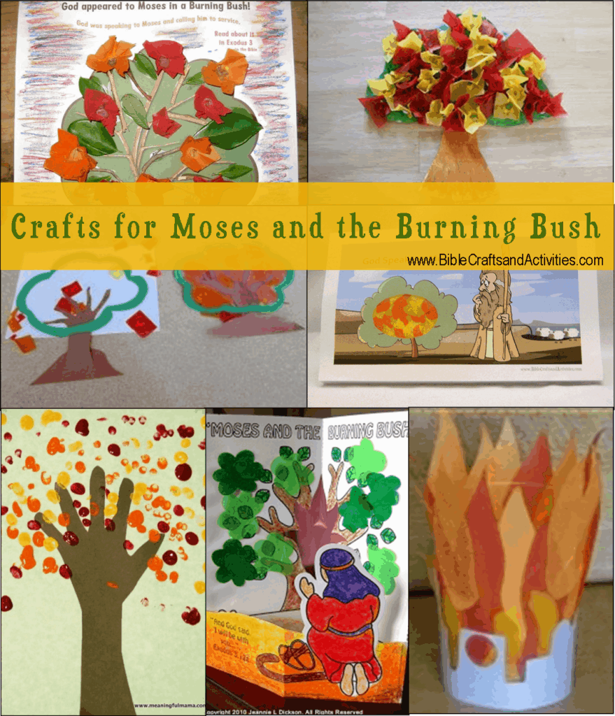 Printable Burning Bush Craft Template Moses And The Burning Bush Free 