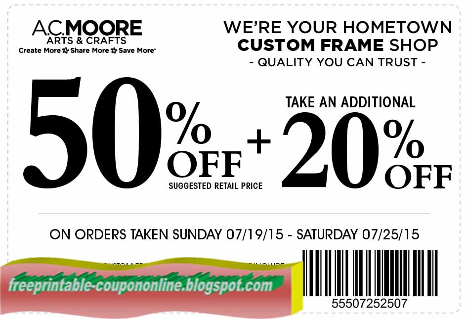 Printable Coupons 2018 AC Moore Coupons