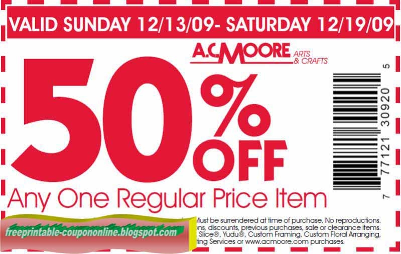Printable Coupons 2019 AC Moore Coupons